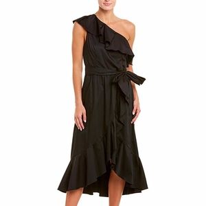 Adrianna Papell Womens One Shoulder Wrap Dress